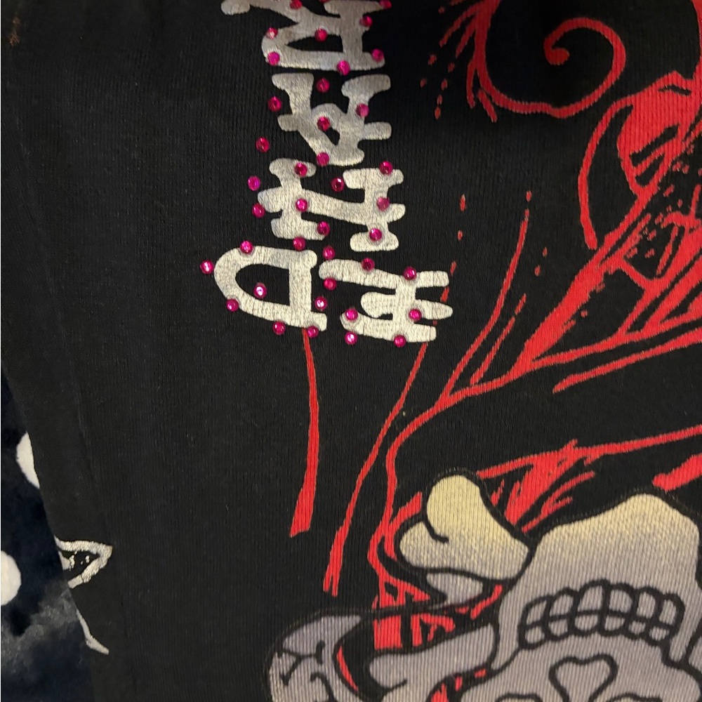 Ed Hardy Black Dress with Red and White Graphics - Picture 4 of 4